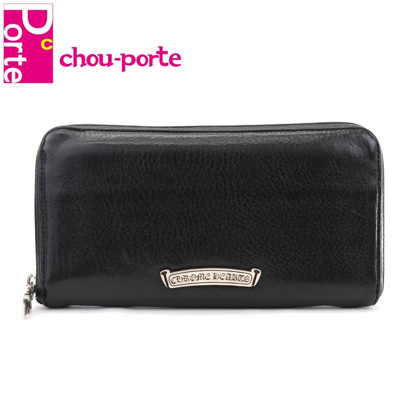 クロムハーツ (CHROME HEARTS) REC F ZIP スクロールラベル ラウンド クロムハーツ (CHROME HEARTS) REC F ZIP スクロールラベル ラウンド