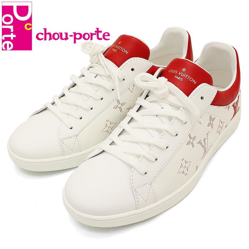 ルイヴィトン Louis Vuitton ルクセンブルグ ライン スニーカー サイズ7 26cm レザー ラバー 白 赤 メンズ 中古極美品 現行 Shlv 939 Chou Porte 通販 Yahoo ショッピング