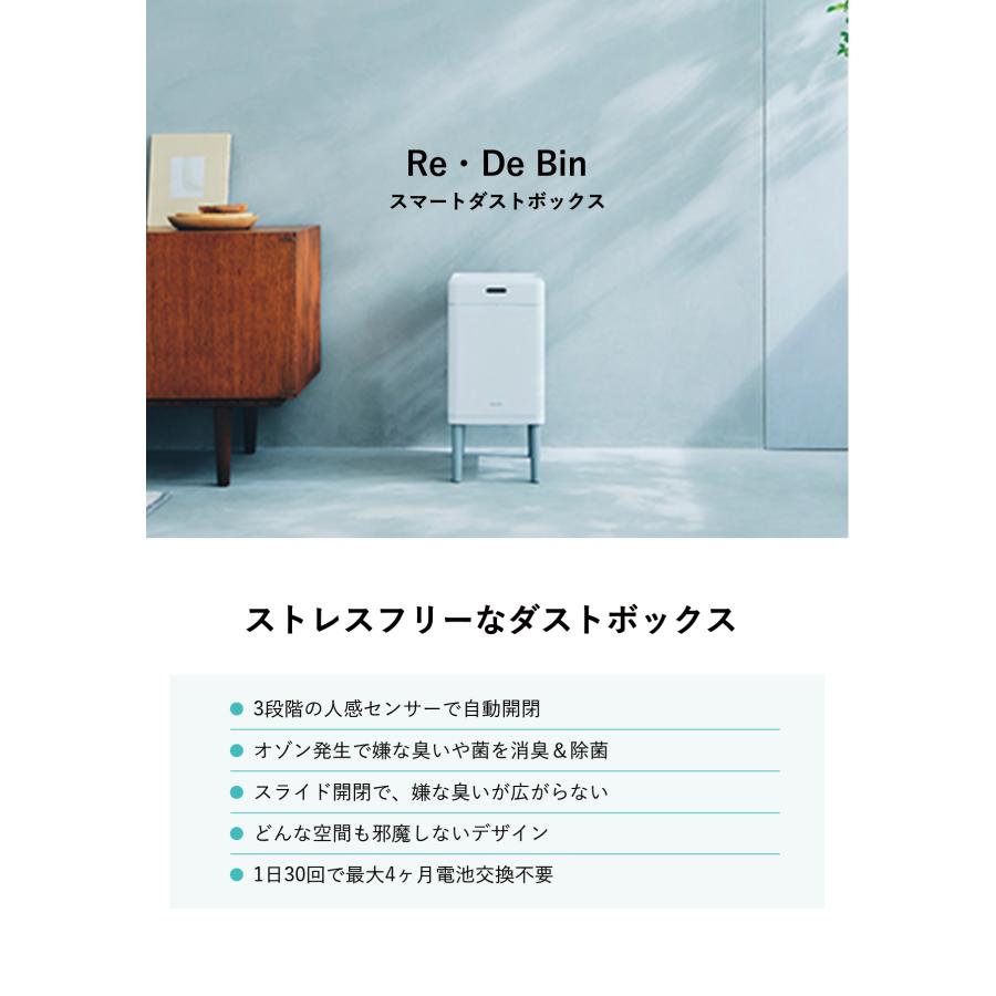 Re・De Bin リデ スマートダストボックス 22L ホワイト SDB01A-22WT