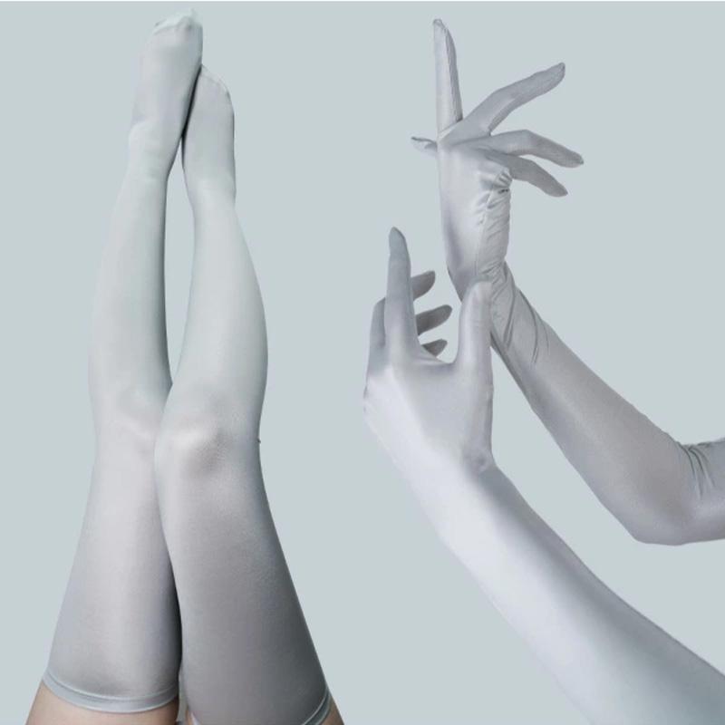 PHARFAITE（パルフェット） SKINNY-SATIN グローブ ニーハイ セット