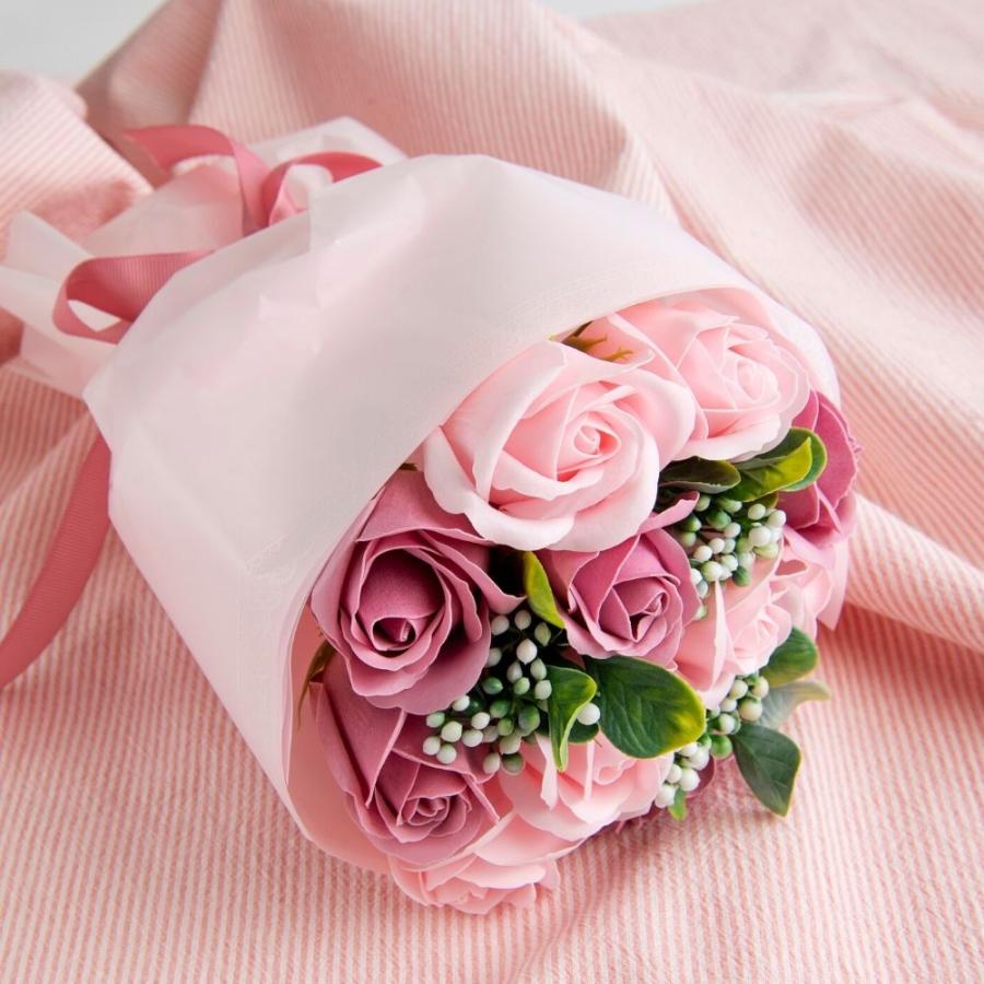 母の日 ギフト 2023 花 花束 ブーケ プレゼント 誕生日 ソープフラワー シャボンフラワー ブーケ(バラ11輪入り)ソープフラワーブーケ |  | 02
