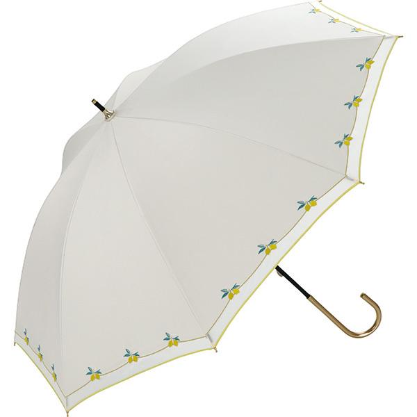 2109 057 Wpc 遮光レモン刺繍 長傘 日傘 1級遮光生地 パラソル 晴雨兼用 かわいい レモン 果物 フルーツ 日焼け対策 熱中症対策 プレゼント 母の日 81 81 オシャレマニア Chouchoute 通販 Yahoo ショッピング