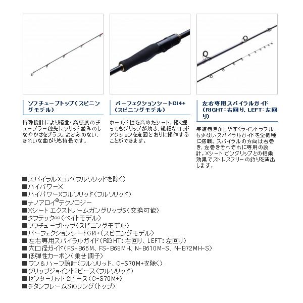 ≪'21年3月新商品！≫ シマノ 炎月 XR N-B72MH-S/左 〔仕舞寸法 149.9cm〕 【保証書付】 【大型商品1/代引不可】｜chouka｜04