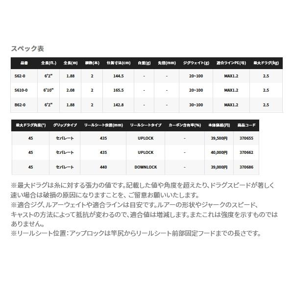 （22年7月新商品） シマノ 22 ゲームタイプ LJ B62-0 （仕舞寸法 142.8cm） 爆買 （保証書付） （大型1・代引と離島不可）_3