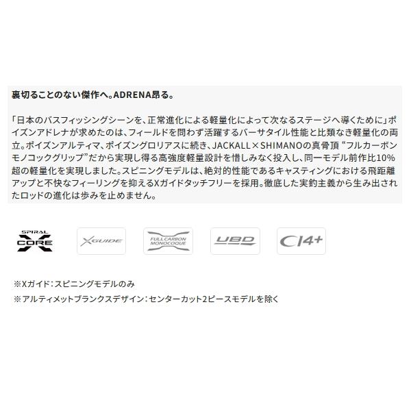 シマノ（SHIMANO） （25年3月新商品） 25 ポイズンアドレナ 165MH-2