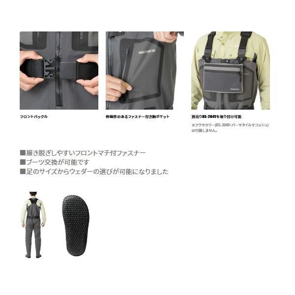 （取寄せ／5月末予定） （22年7月新商品） シマノ ドライシールド＋4 ストレッチウェーダー ラジアル FF-000V グレーベージュ Lサイズ 爆買_2