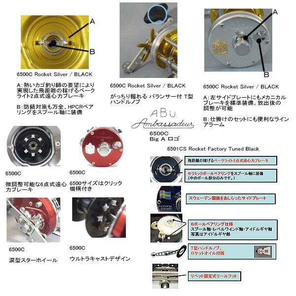 アブガルシア アンバサダー 6500C ロケット シルバー （保証書付き