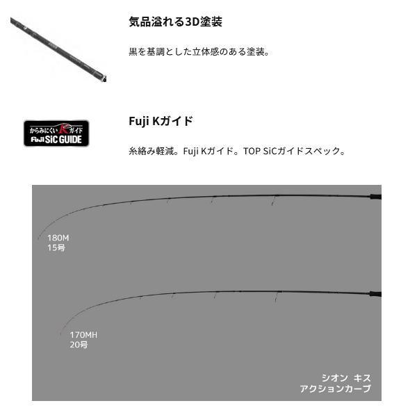 （26年4月新商品） アルファタックル（alpha tackle） シオン キス 170MH （仕舞寸法 88cm） （4月発売予定／ご予約受付中）の画像