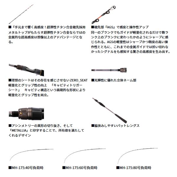 DAIWA　メタリア　タチウオテンビン【新品】M-175　船竿　ロッド ダイワ 船竿 メタリア タチウオテンビン M-175(2ピース)(M-175): 竿