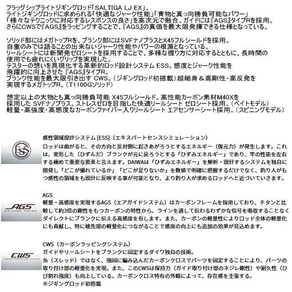 （25年6月新商品） ダイワ ソルティガ LJ EX 61XXHB TG （仕舞寸法 185cm） （保証書付） （大型2／代引と離島不可）