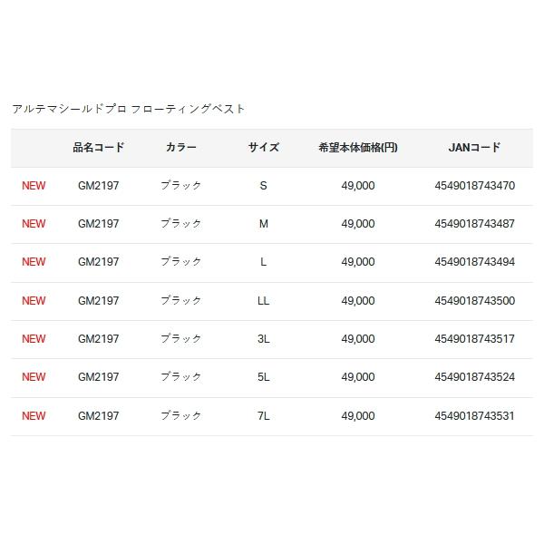 （24年3月新商品） がまかつ アルテマシールドプロ フローティングベスト GM-2197 レッド LLサイズの画像