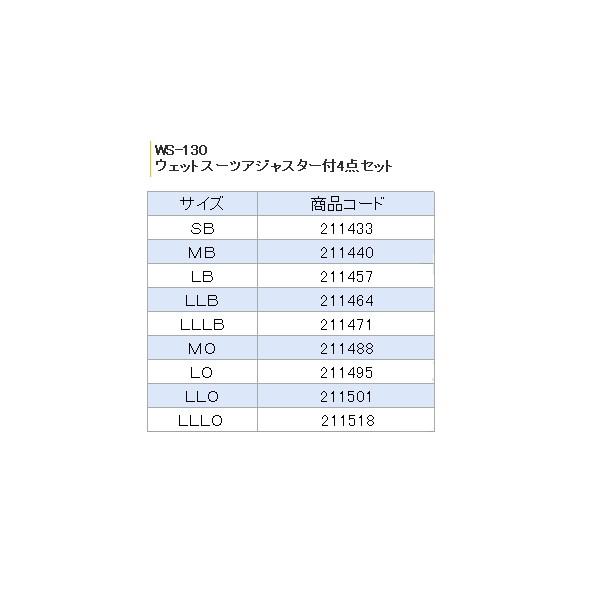 阪神素地 ウェットスーツ (アジャスター付4点セット) WS-130 ブラック 3LOサイズの画像