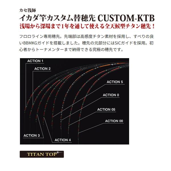 （26年4月新商品） （パーツ） 黒鯛工房 カセ筏師 イカダ竿カスタム替え穂先 カスタム-KTB ACTION 00 競技 （全長 58.0cm） 爆買_1