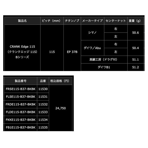 25年3月新商品） リブレ クランク エッジ 115 Bシリーズ FLDE115-B35