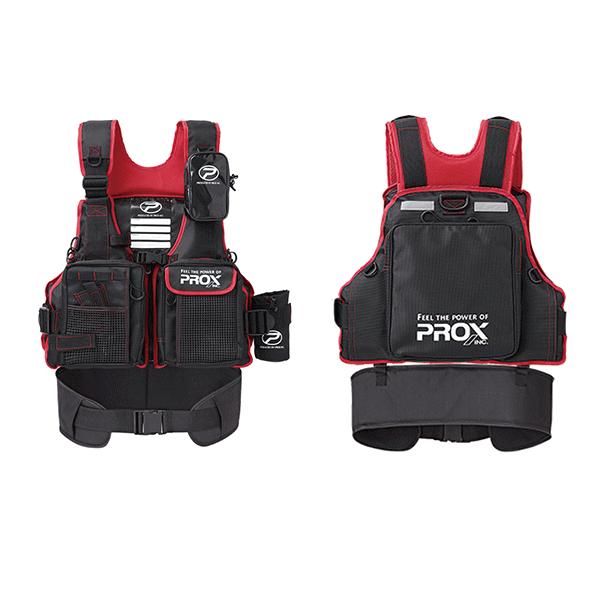 （17年4月新商品） PROX フローティングゲームベスト(サポーター付) PX399SPKR ブラック×レッド 大人用フリーサイズ