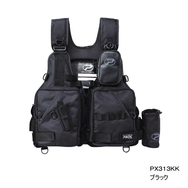 （22年7月新商品） PROX フローティングゲームベスト PX313KK ブラック×ブラック 大人用フリーサイズ