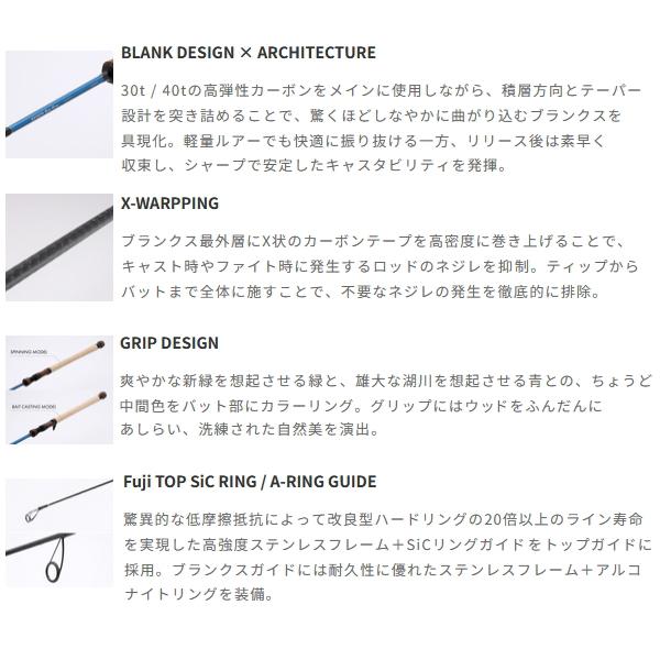 （26年4月新商品） テイルウォーク（tail walk） ケイソン リバーランズ C83MH （仕舞寸法 129.5cm） （4月発売予定／ご予約受付中） （保証書付）の画像
