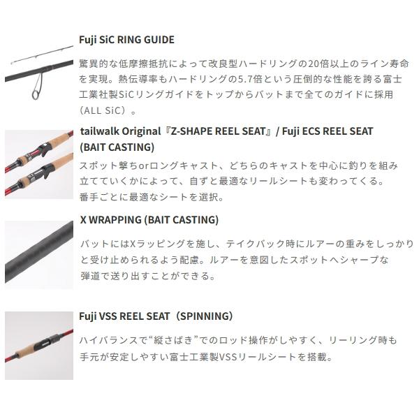 tailwalk（テイルウォーク） （26年3月新商品） クリムゾン S76ML-R／T