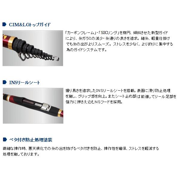 宇崎日新 （18年9月新商品） ゼロサム 磯 弾 CIM 5305 1.5号 5.3m