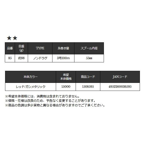宇崎日新 （23年10月新商品） インヴィクタ クロダイ RG-ST 85 レッド