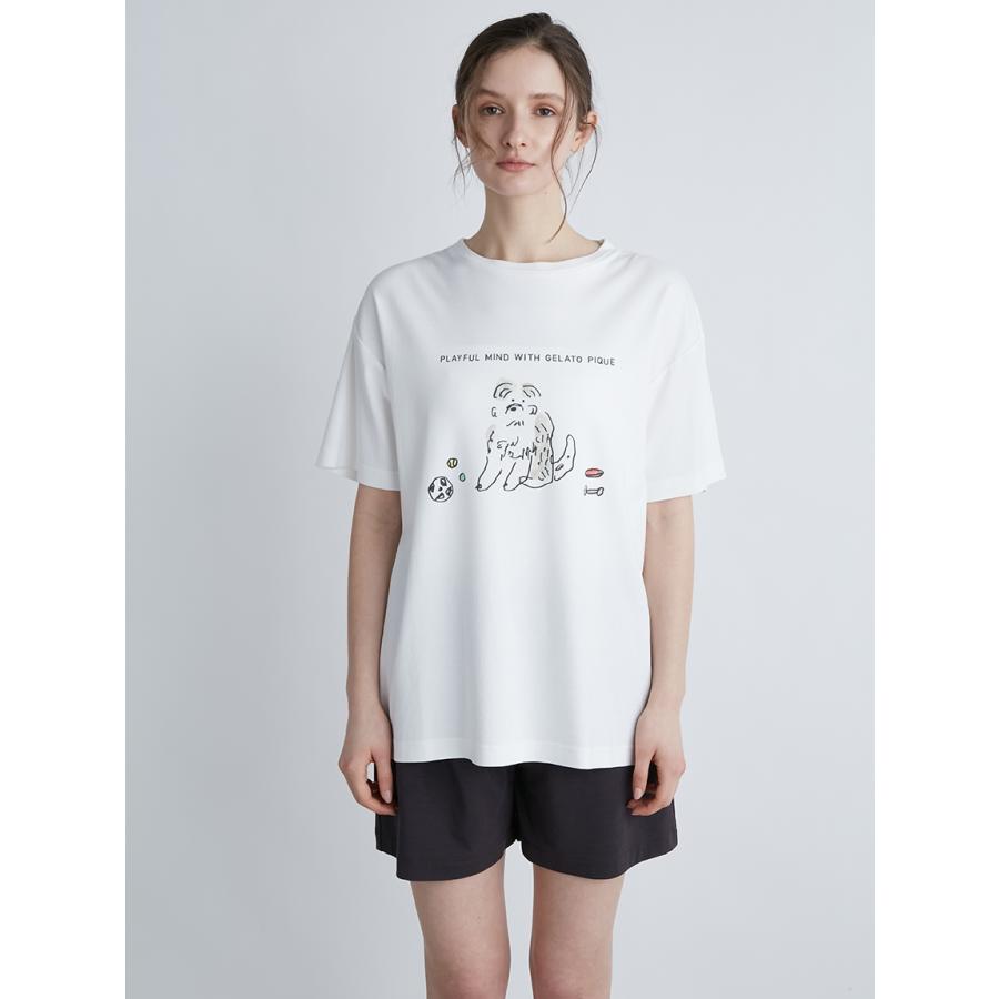 ジェラートピケ gelato pique DOGワンポイントＴシャツ ミニチュア