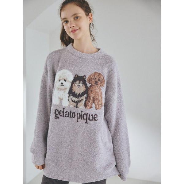 gelato pique ジェラートピケ パウダーDOG3柄ジャガードミニ gelato pique ジェラートピケ パウダーDOG3柄ジャガードミニ