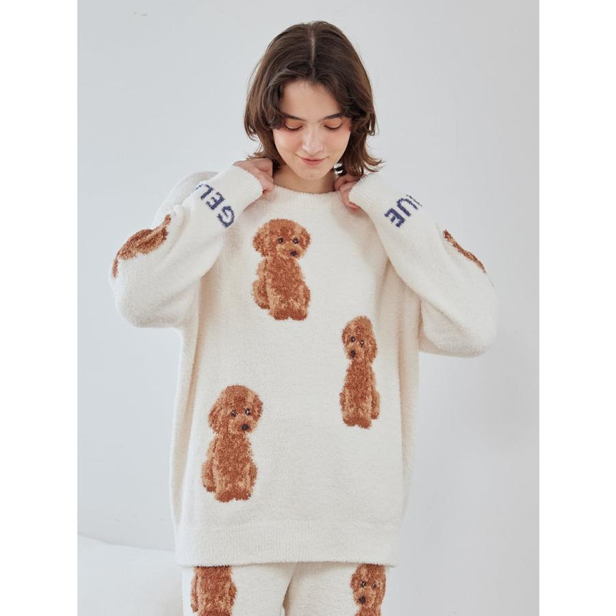 ジェラートピケ　トイプードルジャガードプルオーバー＆ロングパンツ(上下セット) gelato pique（ジェラートピケ） トイプードル ジャガード プル