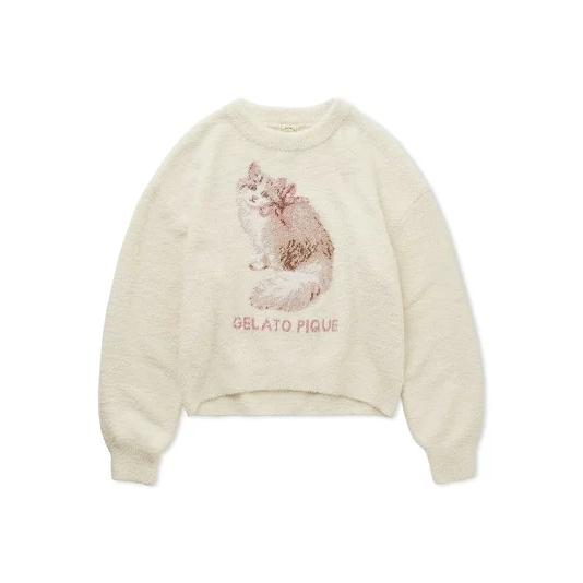 gelato pique（ジェラートピケ） ベビモコCATジャガードプルオーバー