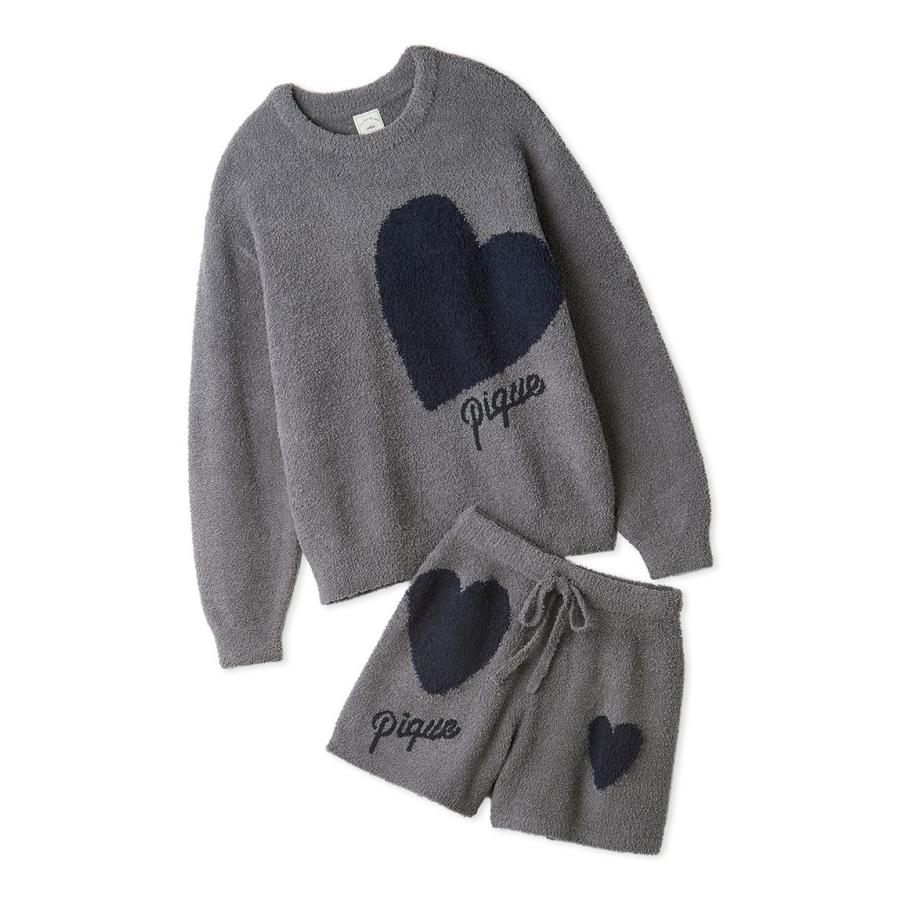gelato pique（ジェラートピケ） ハートジャガードプルオーバー