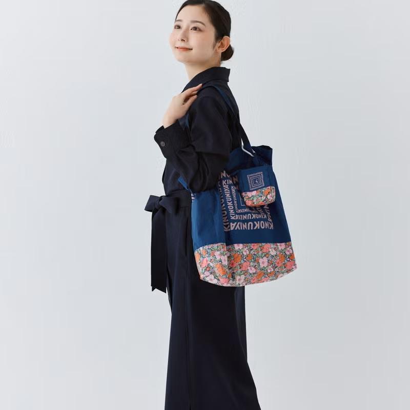 紀ノ国屋 KINOKUNIYA リバティプリント エコバッグ【LIBERTY FABRICS