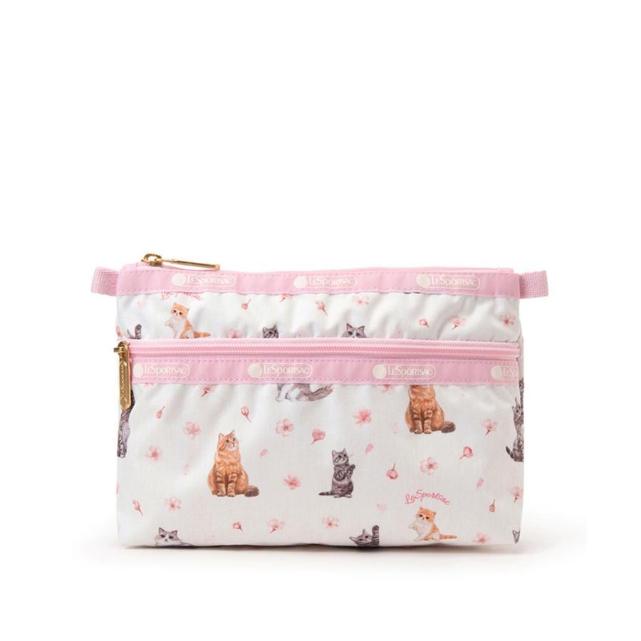 【レスポートサック】キャット猫ネコ 刺繍 ショルダーバッグ アニマル ベージュ レスポートサック】キャット猫ネコ 刺繍 ショルダーバッグ アニマル