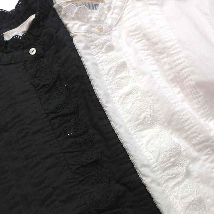 MidiUmi（ミディウミ） MidiUmi pin tuck lace shirt 1-730078
