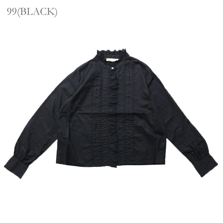 MidiUmi（ミディウミ） MidiUmi pin tuck lace shirt 1-730078