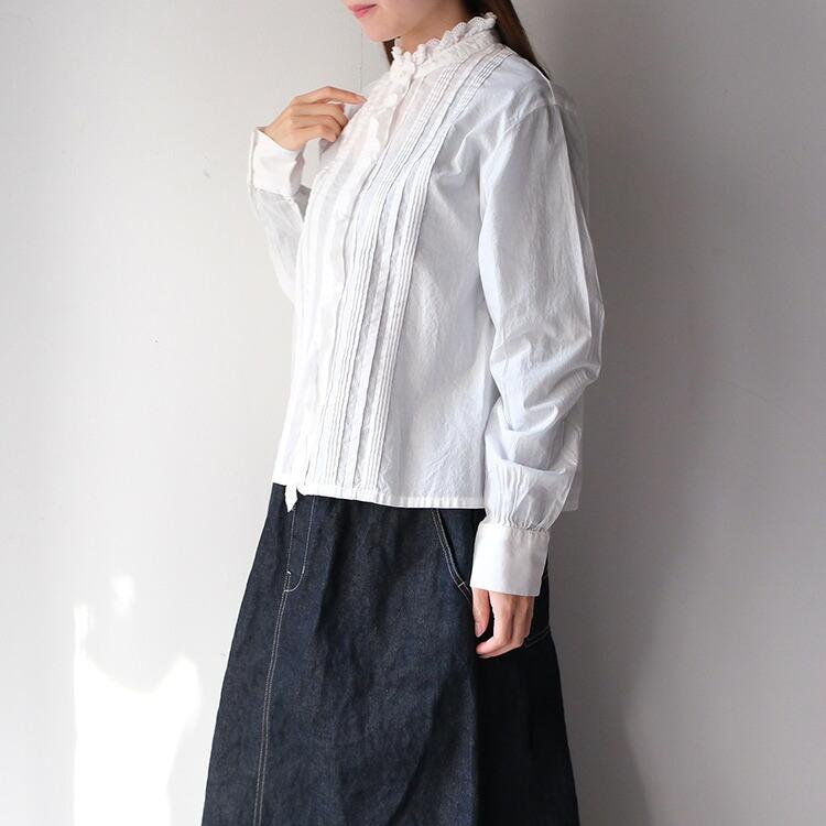 MidiUmi（ミディウミ） MidiUmi pin tuck lace shirt 1-730078