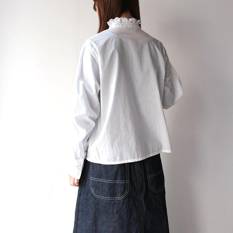 MidiUmi（ミディウミ） MidiUmi pin tuck lace shirt 1-730078