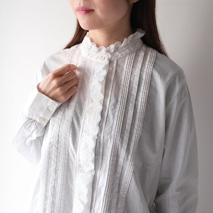 即購入可❣️さま MidiUmi（ミディウミ） MidiUmi pin tuck lace shirt 1-730078