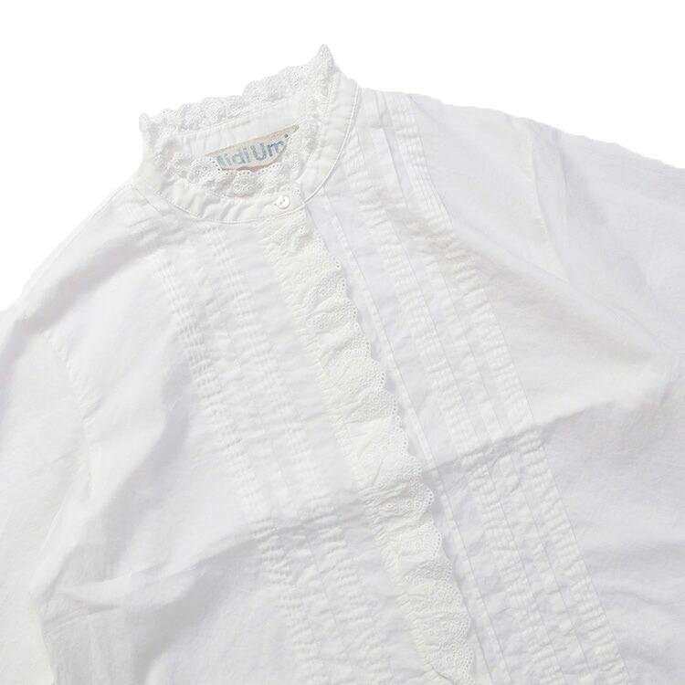 MidiUmi（ミディウミ） MidiUmi pin tuck lace shirt 1-730078