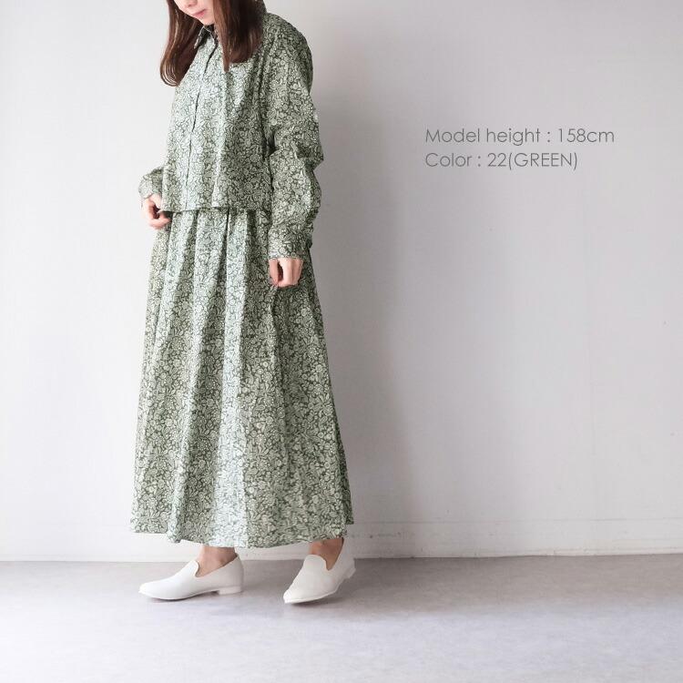 新品未使用　midiumi リバティブラウス　フリーサイズ LIBERTY. (20%OFF SALE) リバティ ブラウス ミディウミ MidiUmi