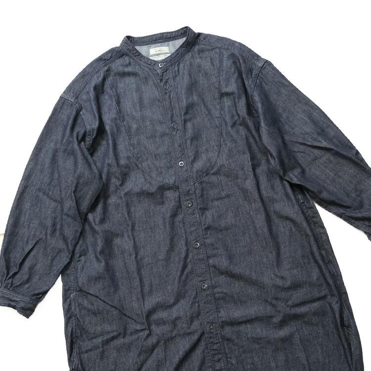 Domingo シャツ DOMINGO（ドミンゴ） D.M.G. 6ozデニム ギャザーロングシャツ 16-850E