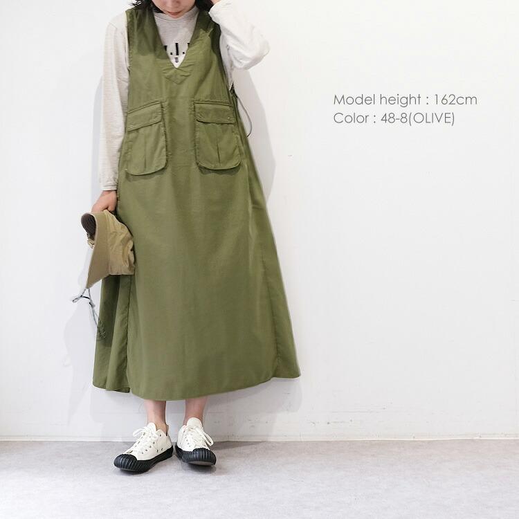 dmg スカート D.M.G ドミンゴ ミリタリーナイロンオックス BIGポケット ワンピース 17-480X ディーエムジー ジャンパースカート 