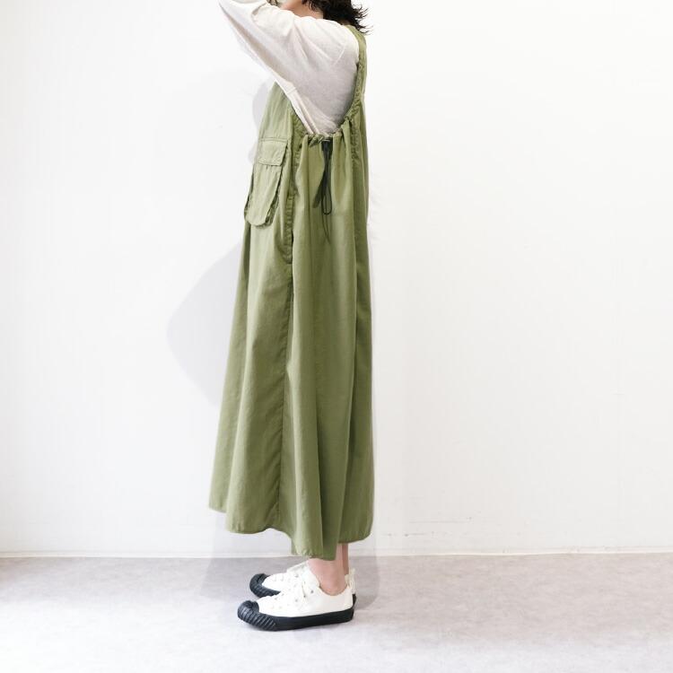 dmg スカート D.M.G ドミンゴ ミリタリーナイロンオックス BIGポケット ワンピース 17-480X ディーエムジー ジャンパースカート 