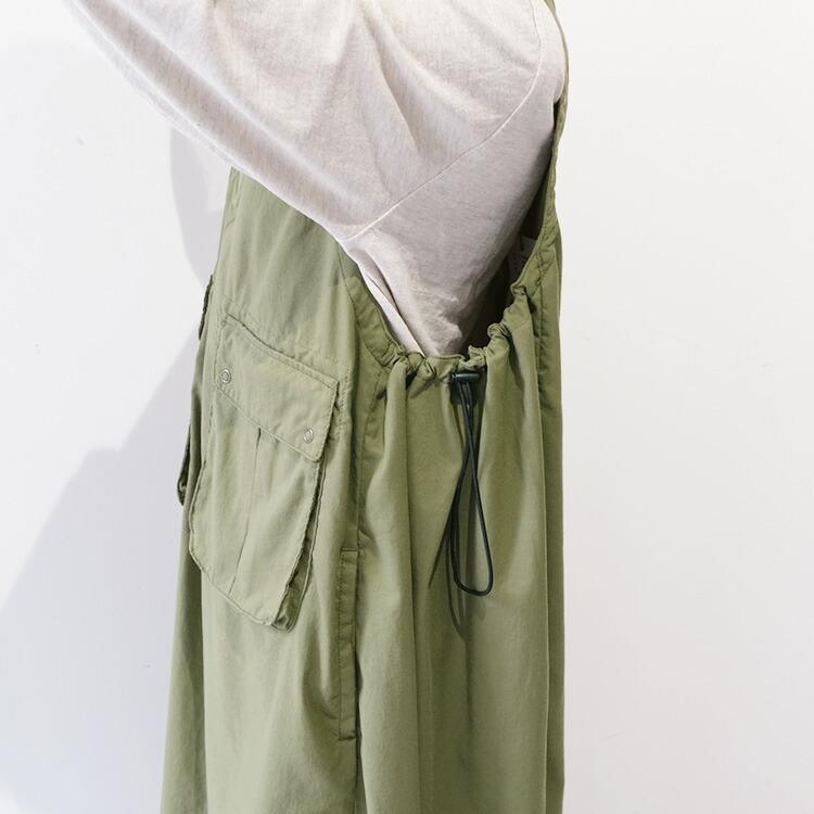 dmg スカート D.M.G ドミンゴ ミリタリーナイロンオックス BIGポケット ワンピース 17-480X ディーエムジー ジャンパースカート 