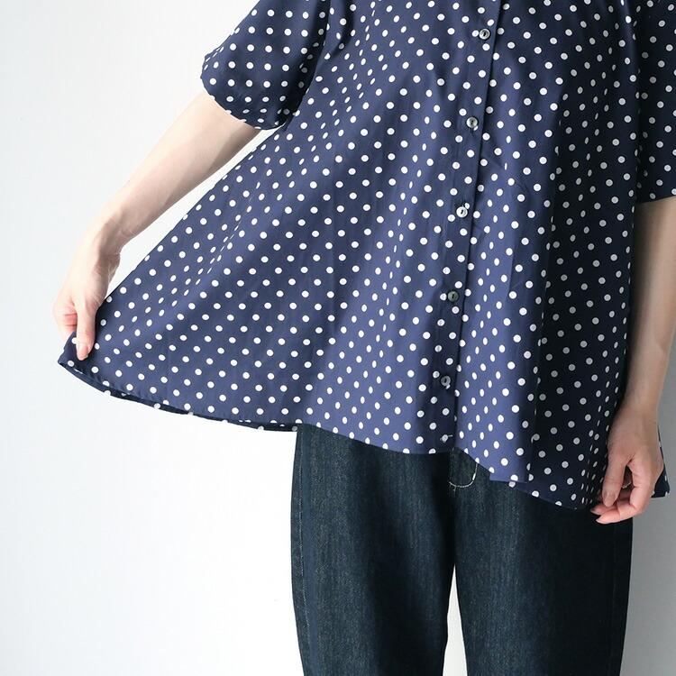 ミディウミ MidiUmi half slv dots A line shirt 2-73984962 (2026SS 春夏)の画像