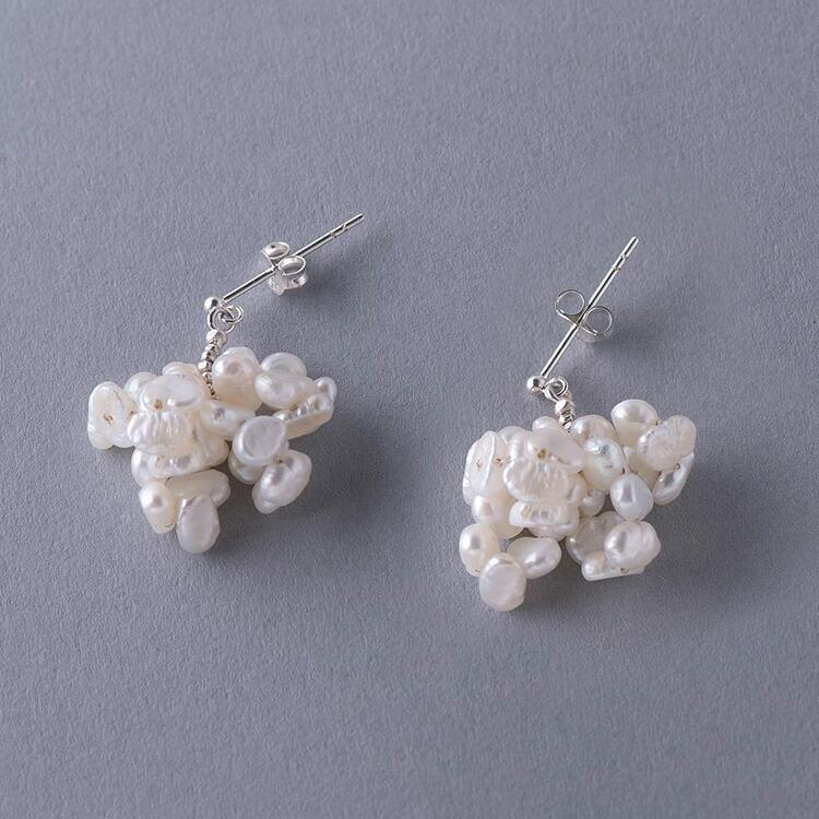 チカ ciika 21-AW-PE05 grain ピアス 淡水パール 爆買 : Chouquette