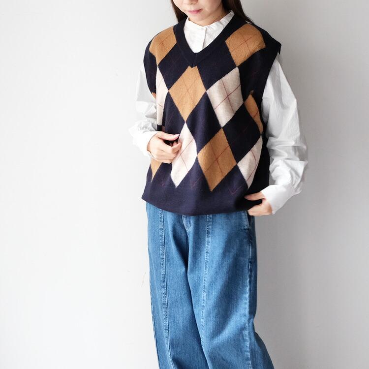 TANG!（タング） TANG RWS Pure Merino Wool Boiled アーガイル ベスト