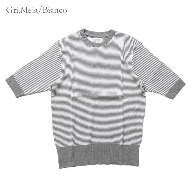 gicipi（ジチピ） gicipi 2521P クルーネック 5分袖 ニットソー 