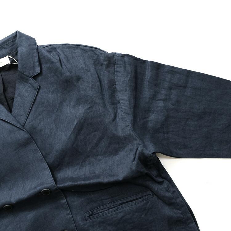 ドゥーブルー doux bleu 2517-030 リネン ダブル ジャケット 麻 2025SS 
