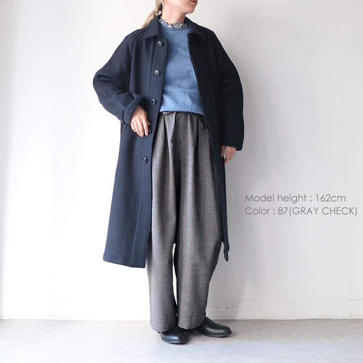 30%OFF SALE) ドゥーブルー doux bleu ウーリーノ タックパンツ 2555