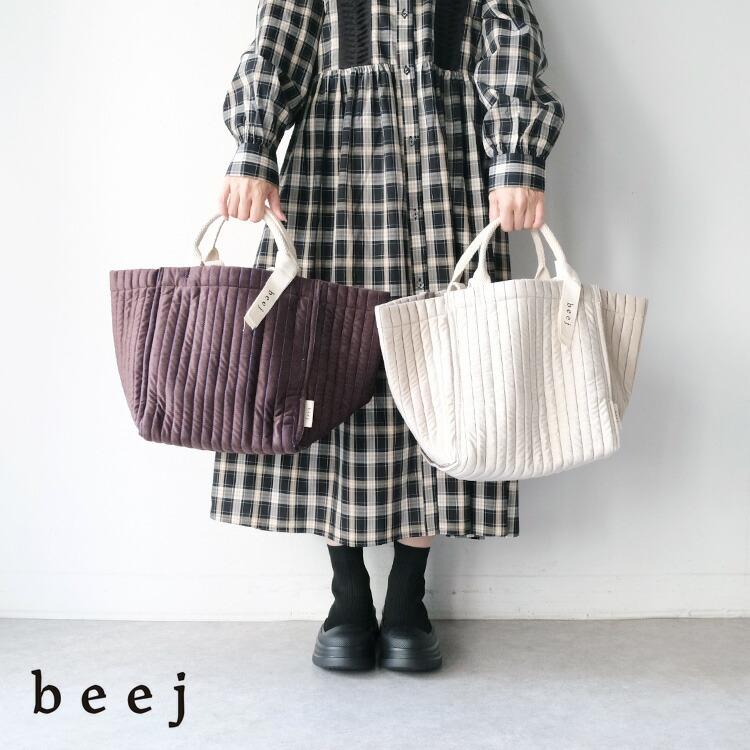 ビージ beej quilting velour tote bag キルティング ベロアトート