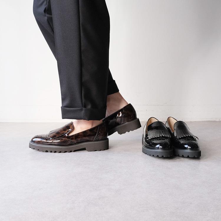 【未使用品】 アトリエブルージュ ローファー レオパード 24.5 メダリオン ATELIER BRUGGE（アトリエブルージュ） タッセルローファー